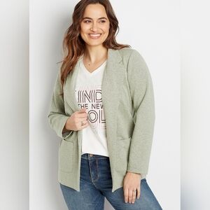 NWOT Maurices Light Green Women's Twill Blazer- XL